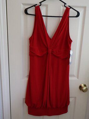 Red London Times Y2K Bubble Hem Dress